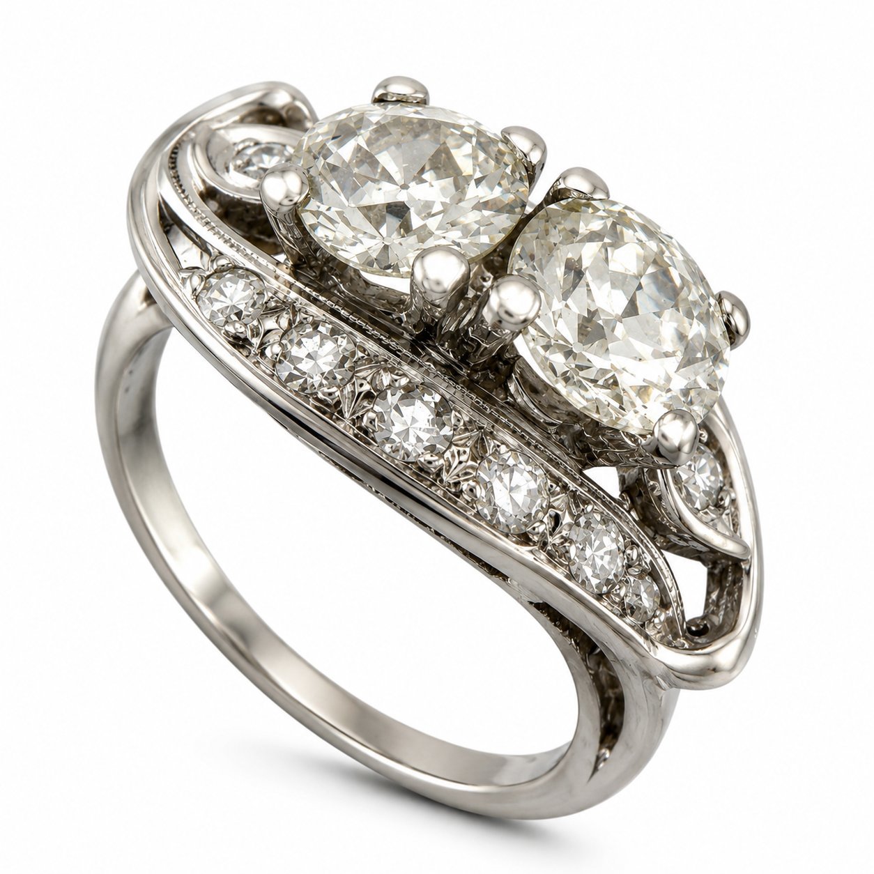 14K White Gold & 0.70ct Diamond Ring