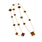 Van Cleef & Arpels 18k Gold Magic Alhambra long necklace, 16 motifs