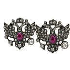 Imperial Russian Jeweled 56K Gold & Diamond Presentation Imperial Cufflinks
