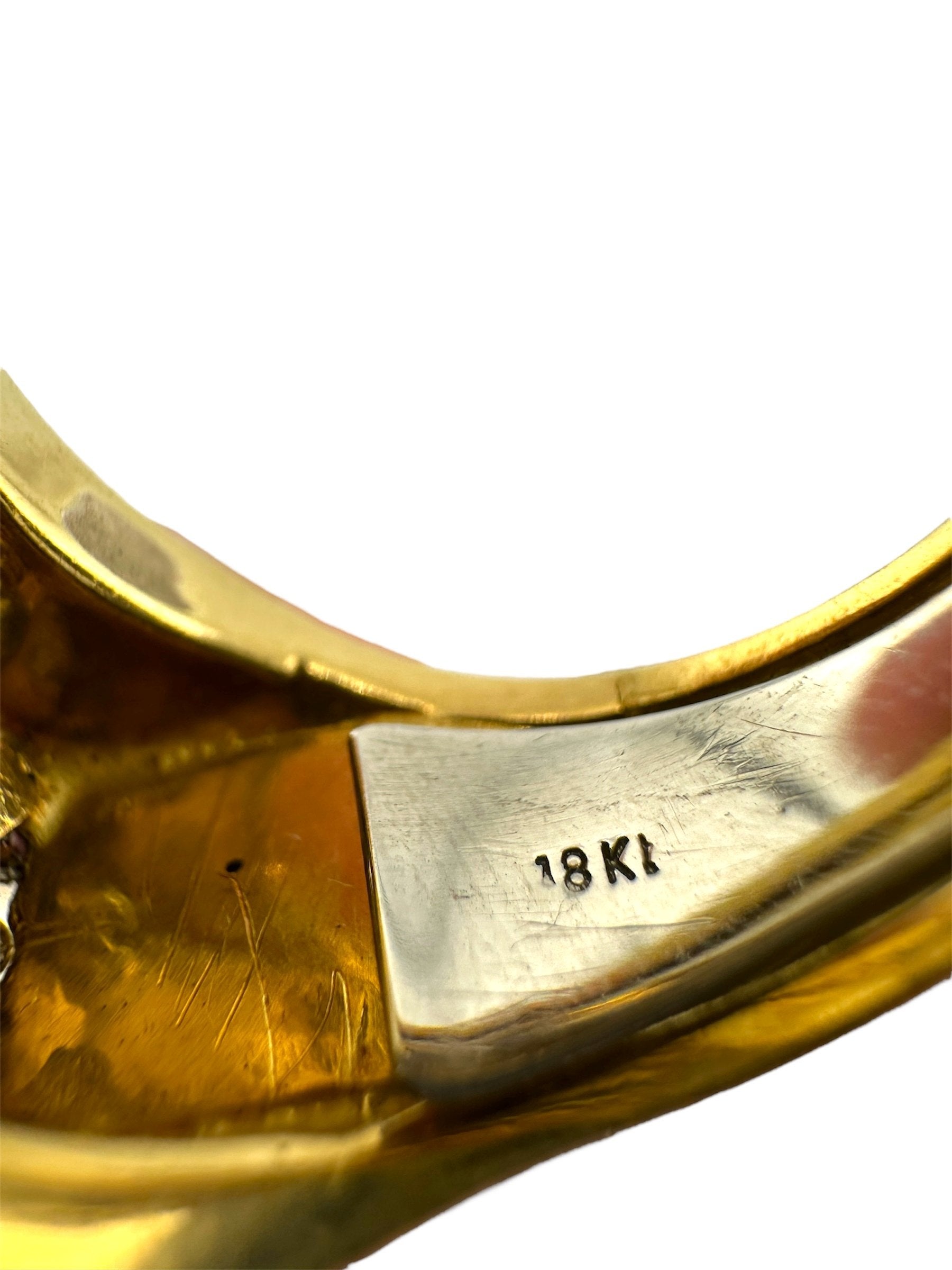 Bellarri 18K Enameled Gold Diamond Ring