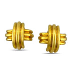 18K Yellow Gold Tiffany and Co. Cross Earrings