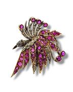Swan 18K Yellow Gold and 1ct Diamond Brooch