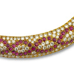 18K Gold 8.3ct Ruby and 13.5ct Diamond Necklace