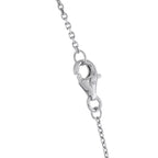 18K white gold necklace chain with lobster clasp and linked connector detail