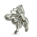 18K White Gold 1.0ct Diamond Movable Butterfly Brooch