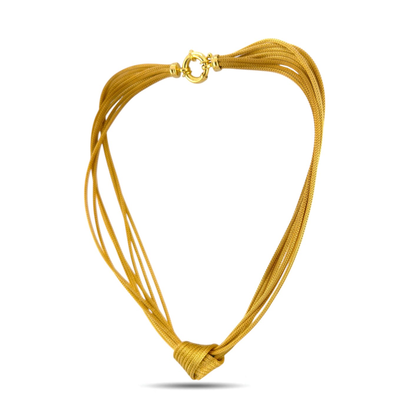 14K Yellow Gold Woven Design Necklace