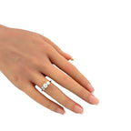 K. Faberge Imperial Russian 14K (56K) Rose Gold Three Stone 2.00ct Diamond Ring