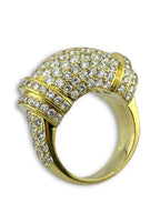 18K Yellow Gold Ring Set with 150 Sparkling Diamonds