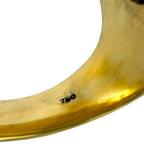 Gold ring inner band with stamped hallmark