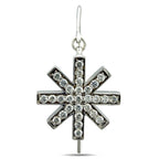 Hami 18K White Gold 1.31ct Diamond Star Necklace and Earring Set