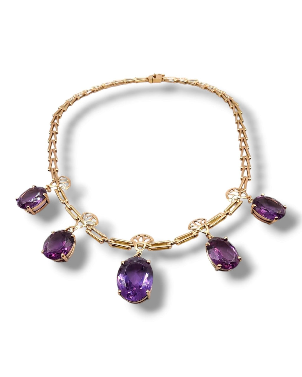 Vintage Gold and Amethyst Women's Necklace