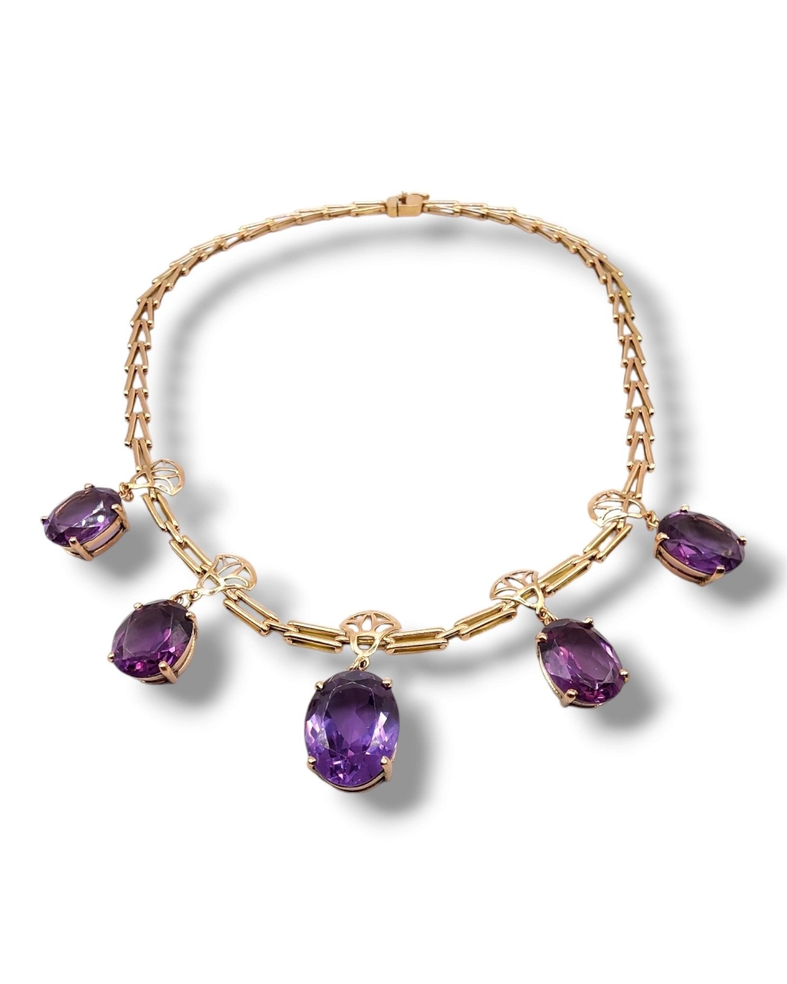 Vintage Gold and Amethyst Women's Necklace