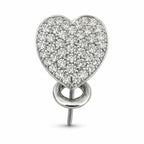 18K White Gold 1.56ct Diamond Heart Earrings