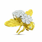 18K Yellow Gold 1.9ct Diamond Fly Brooch