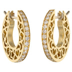 18K Yellow Gold 0.40ct Diamond Moon Design Earrings