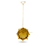 22K Yellow Gold Scottish Large Citrine Dynamic Polo Brooch Citrine