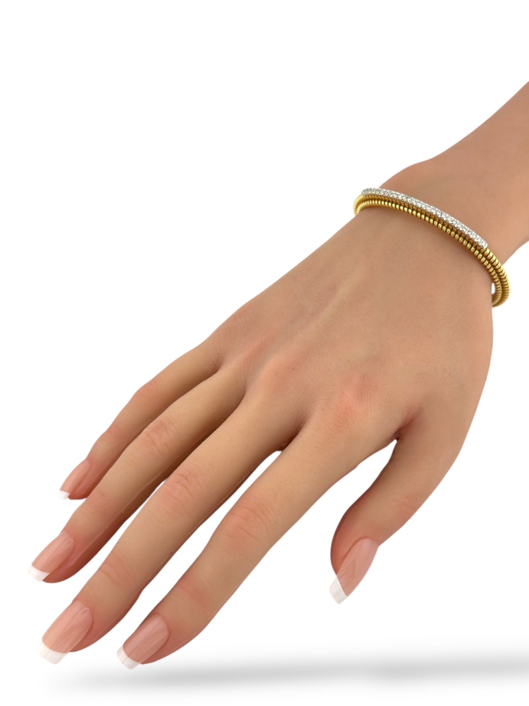 18 kt. Yellow gold, 18K Yellow Gold Bracelet with 0.80ct Diamonds -  0.80ct. tw. Diamond (Natural)