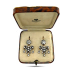 Imperial Russian 56K Rose Gold K. Faberge 3.75ct Diamond Earrings