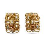 Roberto Coin 18K Rose Gold and 2.5ct Diamond Necklace and Earrings Set