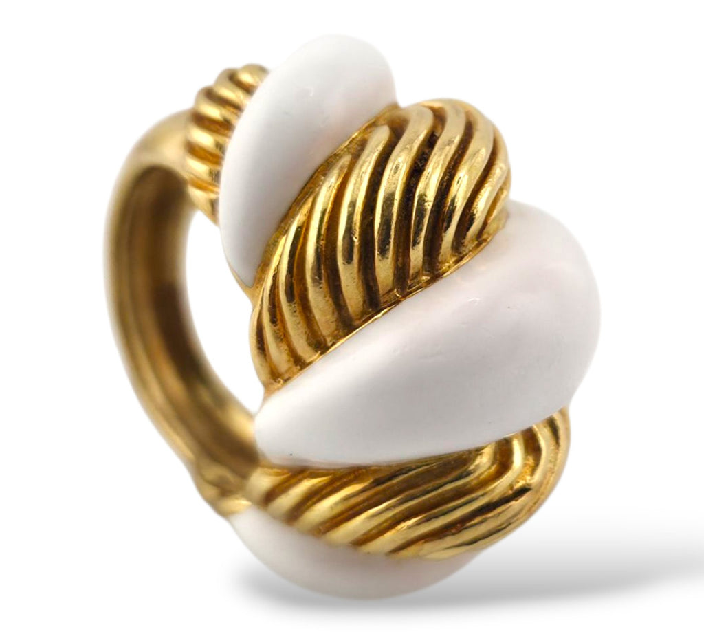 18K Gold Ring and Earrings Set