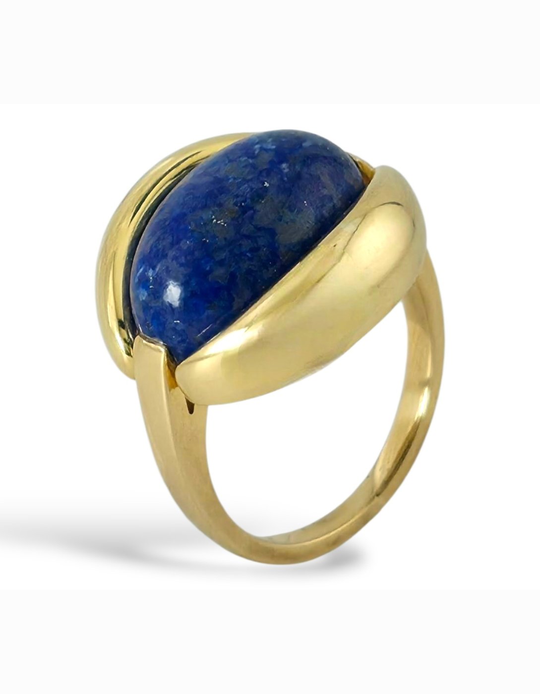 Vintage Cartier 18K Yellow Gold Lapis Lazuli Ring