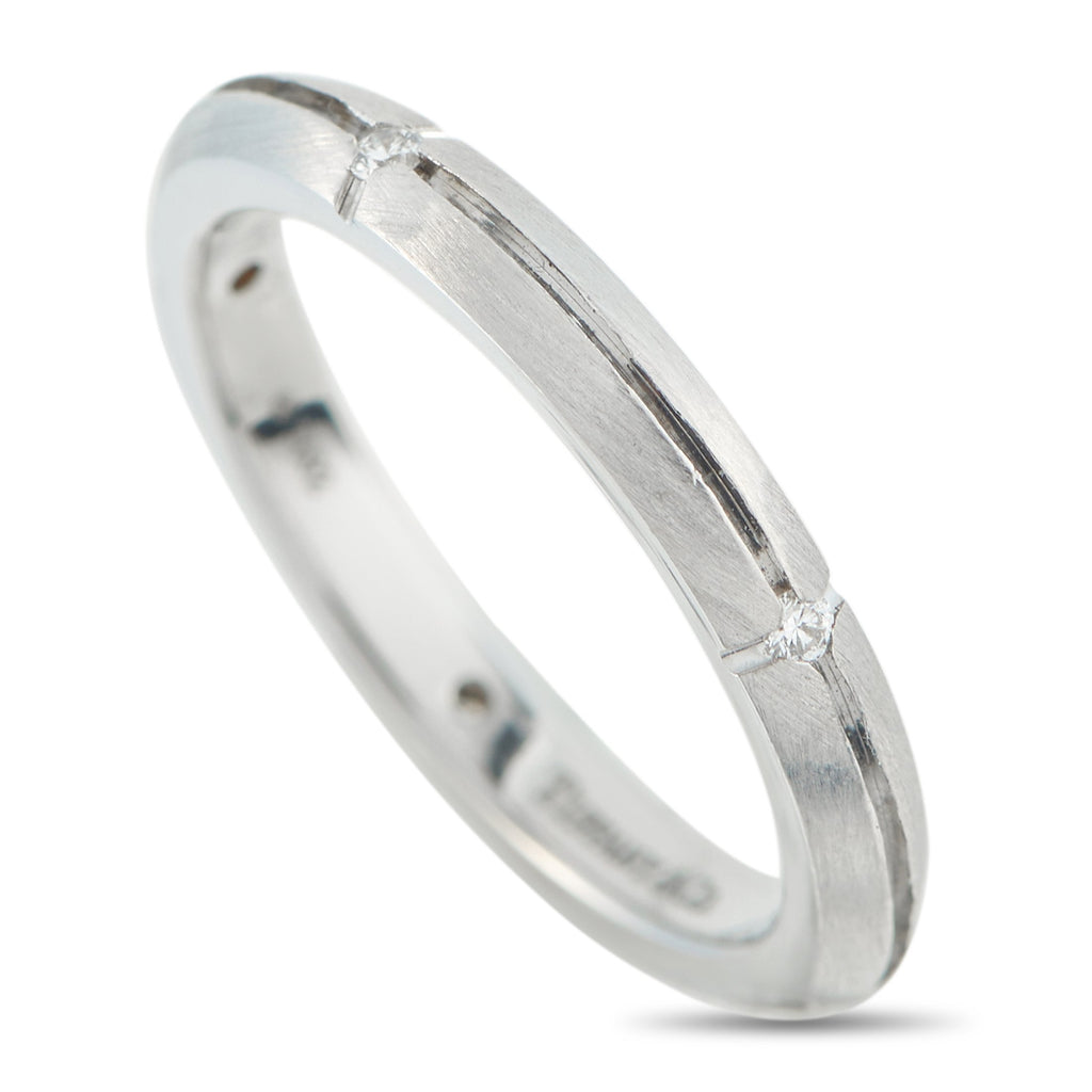 Tiffany & Co. 18K White Gold Diamond Band Ring