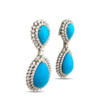 Earrings GIA Certified Turquoise and 12.02ct Diamond 950 Platinum Convertible Earrings Pendant Set