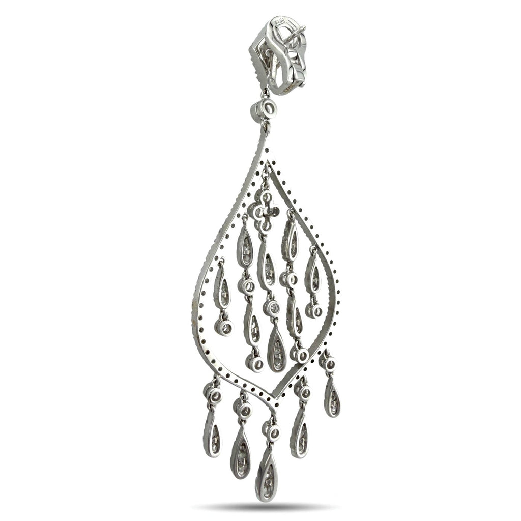 Crivelii 18K White Gold and  8.00ct Diamond Earrings