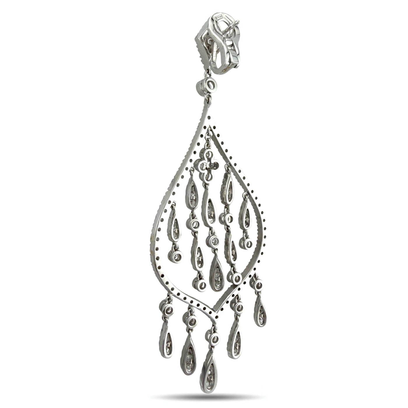 Crivelii 18K White Gold and  8.00ct Diamond Earrings