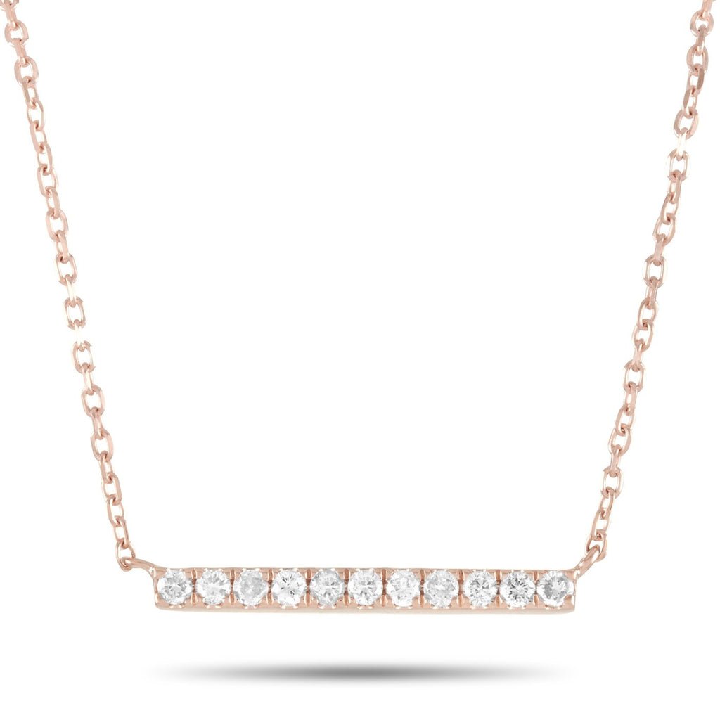 14K Rose Gold 0.10ct Diamond Necklace