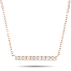 14K Rose Gold 0.10ct Diamond Necklace