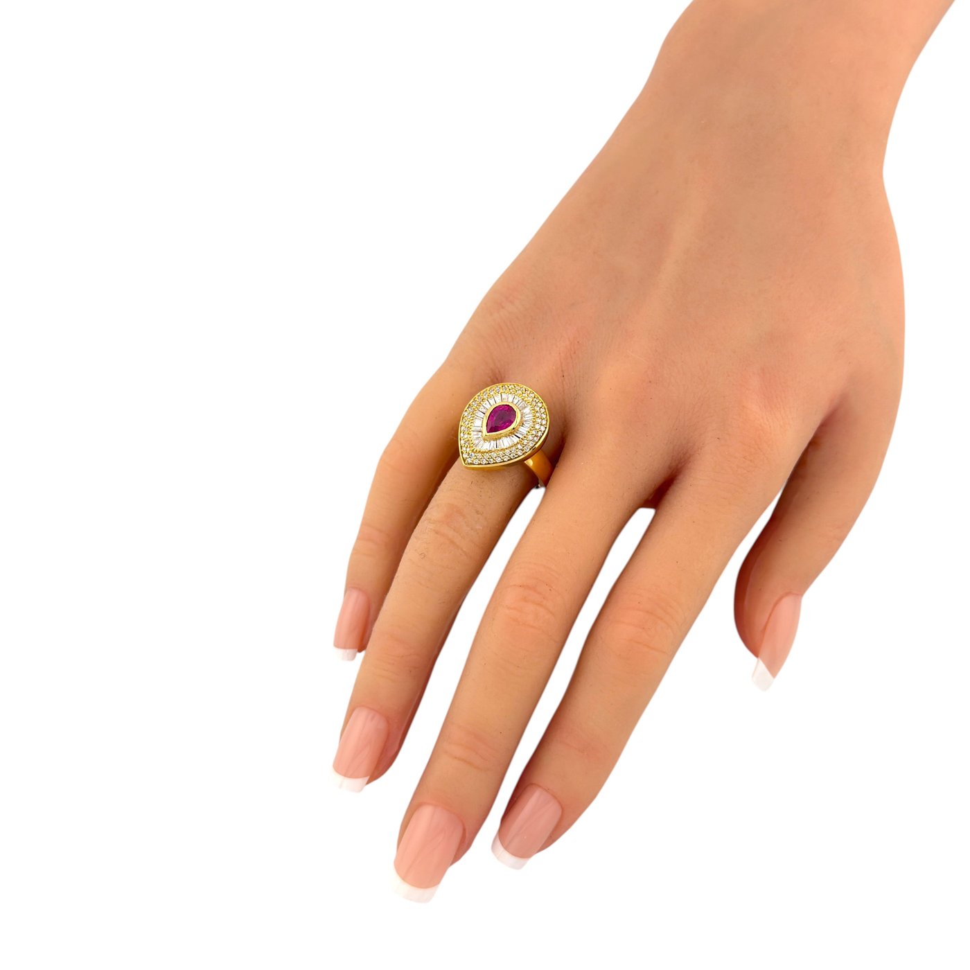 Hammerman Brothers 14K Yellow Gold 0.90ct Ruby & 1.00ct Diamond Ring