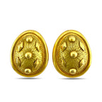 18K Yellow Gold Tiffany and Co. Schlumberger Studios Oval Earrings