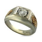 14K White and Rose Gold 0.55ct Diamond Ring