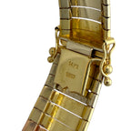 14K Tri-Color Gold Flexible Bracelet, White Gold, Rose