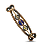 K. Faberge Imperial Russian 56 Yellow Gold 1.55ct Diamond and Enamel Brooch