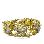18K Yellow Gold 6.17ct Diamond Tree-Branch Bracelet by E. Pearl