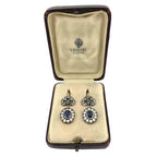 K. Faberge Imperial Russian 14K (56K) Gold and Diamond Earrings