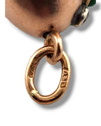 Antique Russian Jeweled 56K (14K) Gold Diamond Egg Pendant