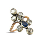 Antique Imperial Russian 56K Rose Gold and 0.85ct Diamond Ring