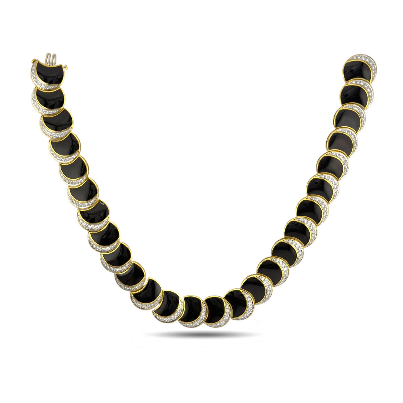 Tambetti 18K Yellow Gold 10ct Diamond and Black Onyx Jewelry Suite