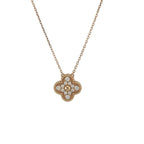 Van Cleef & Arpels - Necklace - 18K Rose gold, Vintage Alhambra pendant, 18K Rose Gold, round diamonds
