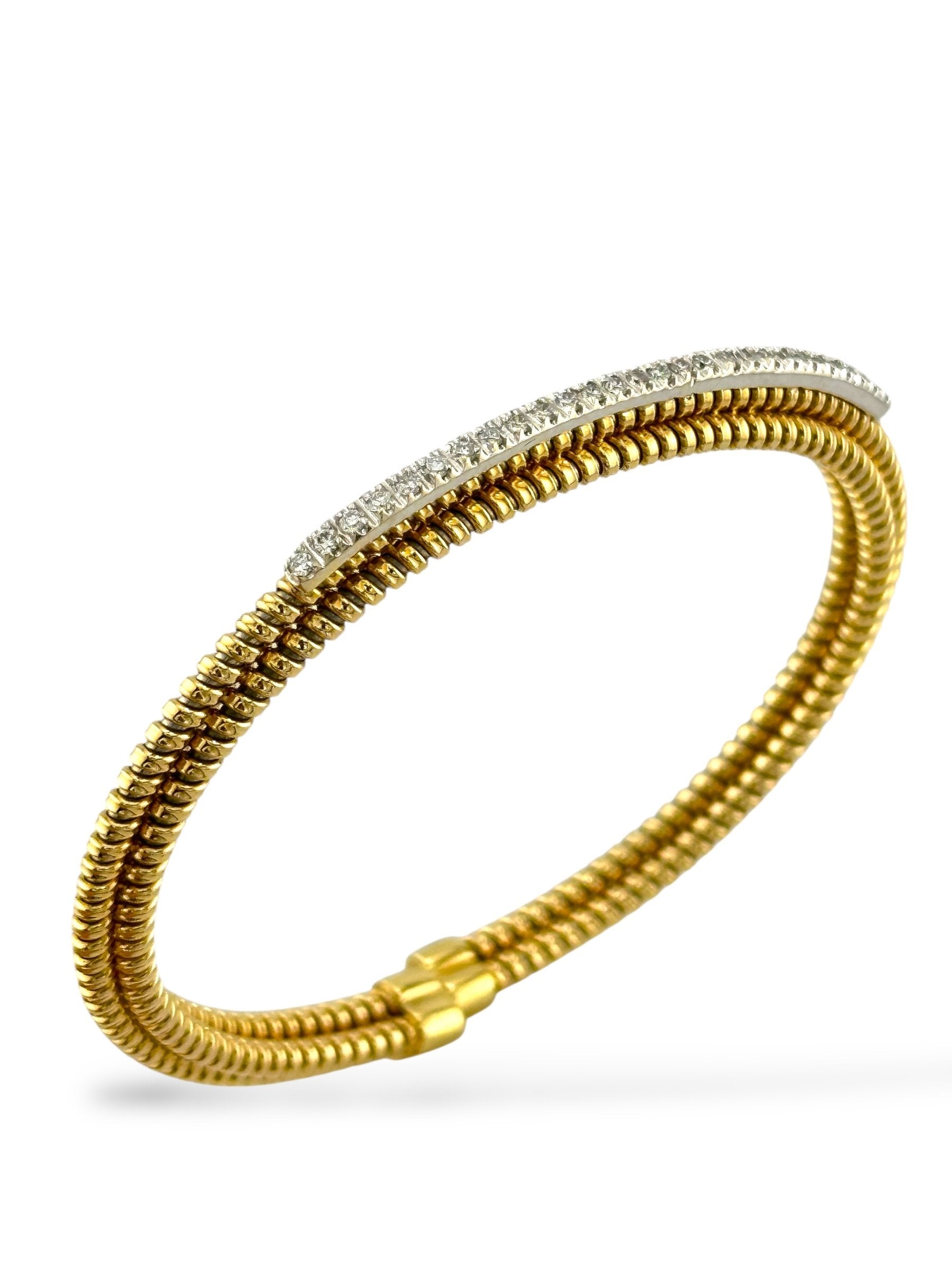 18 kt. Yellow gold, 18K Yellow Gold Bracelet with 0.80ct Diamonds -  0.80ct. tw. Diamond (Natural)