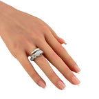 Serpentine Viper 18K White Gold 1ct Diamond Wrap Ring