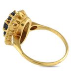 Mikimoto 18K Yellow Gold 0.42ct Diamond and Sapphire Ring