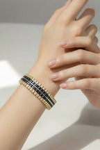 Art Deco 18K Yellow Gold 21ct Sapphire and 7.2ct Diamond Bracelet