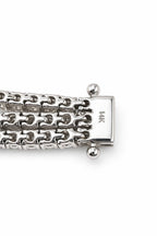 14K White Gold Triple Row 6.53ct Diamond Bracelet