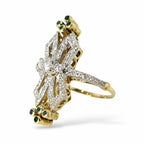 14K Gold 3.35ct Diamond and Sapphire Ring