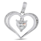 Platinum and 0.59ct Diamond Heart Pendant