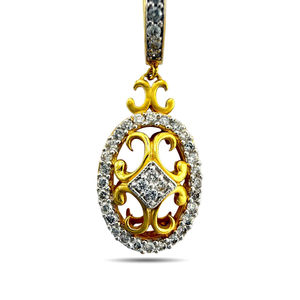 14K Yellow Gold 1.32ct Diamond Pin Earrings